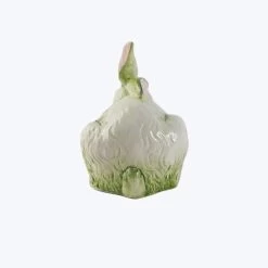 Handpainted Ceramic Easter Bunny, Green 8 Handpainted Ceramic Easter Bunny, Green -Home Comprehensive Shop 0013 3027574 4