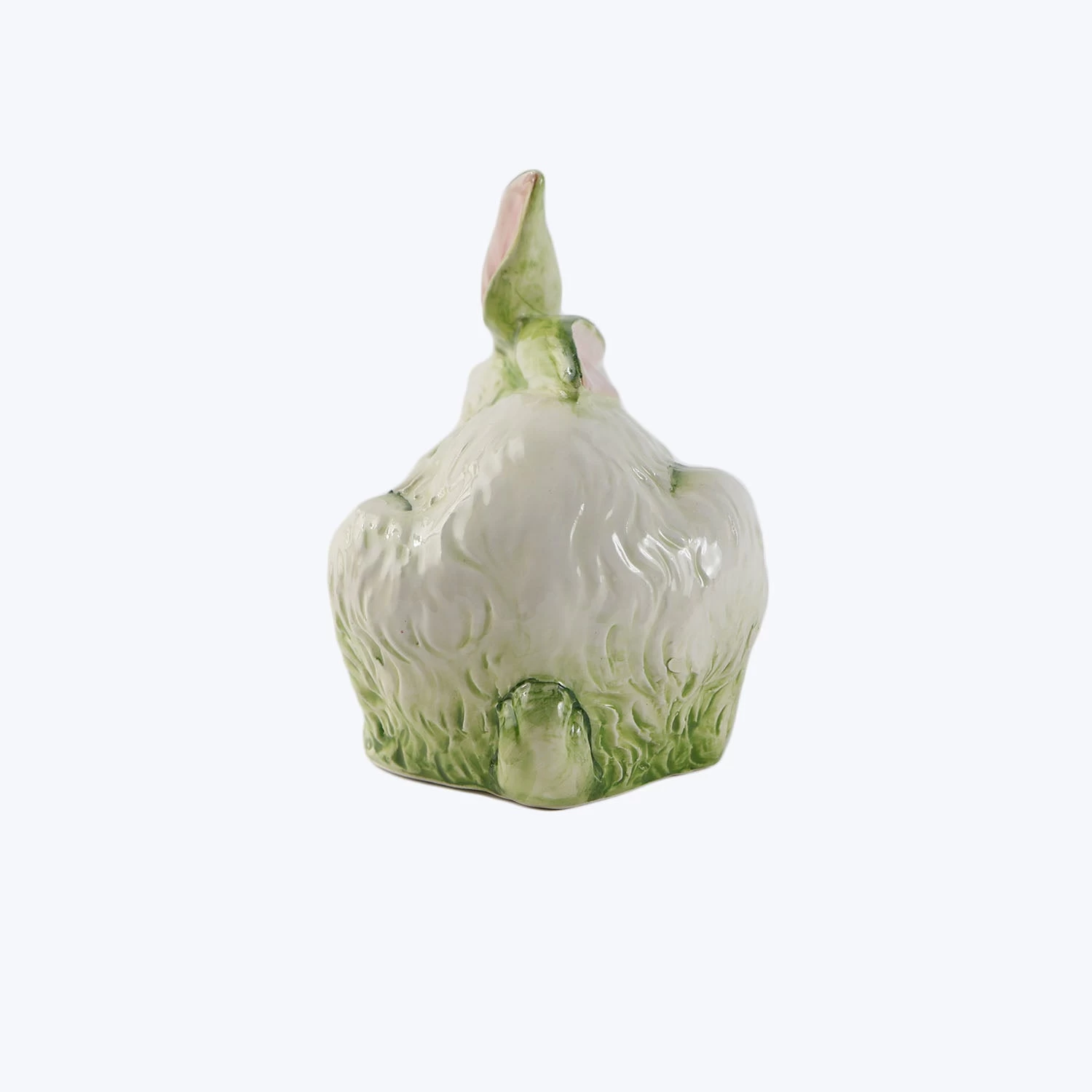 Handpainted Ceramic Easter Bunny, Green 5 Handpainted Ceramic Easter Bunny, Green - Image 3