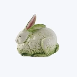 Handpainted Ceramic Easter Bunny, Green 9 Handpainted Ceramic Easter Bunny, Green -Home Comprehensive Shop 0015 3027574 2
