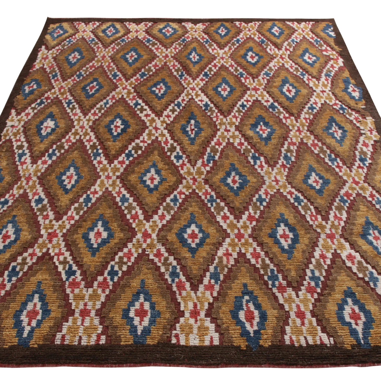 Brown Moroccan Wool Rug - 6'4" X 8'4" 4 Brown Moroccan Wool Rug - 6'4" X 8'4" - Image 2