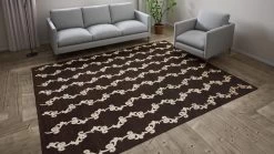 Brown Modern Wool Silk Blend Rug - 8' X 10' 17 Brown Modern Wool Silk Blend Rug - 8' X 10' -Home Comprehensive Shop 1105914 3 ab27c004 e25b 4edc 82f2 6883d214c913