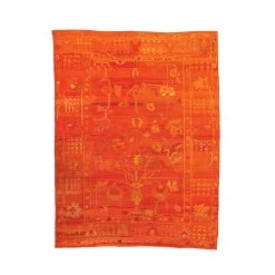 Orange Vintage Traditional Wool Rug - 10'4" X 13'3"