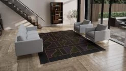 Blue Modern Wool Rug - 9'3" X 11'11" -Home Comprehensive Shop 1227317 1