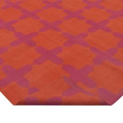 Orange And Pink Geometric Cotton Rug - 9'6" X 13'6" 10 Orange And Pink Geometric Cotton Rug - 9'6" X 13'6" -Home Comprehensive Shop 1231673 4 4818b6d1 b939 4127 bc05 23d5bf26f5a3