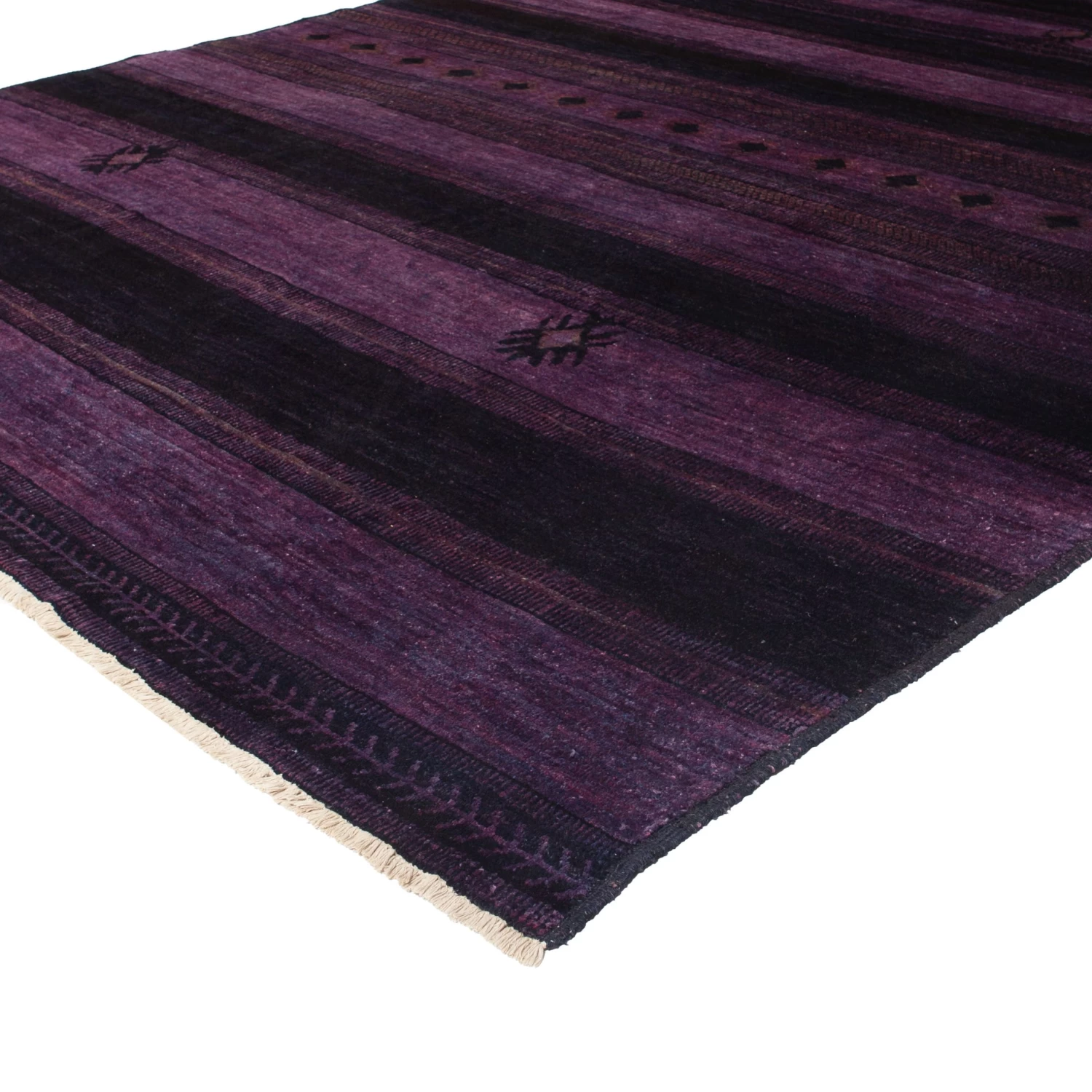 Purple Overdyed Wool Rug - 10'5" X 13' 5 Purple Overdyed Wool Rug - 10'5" X 13' - Image 3