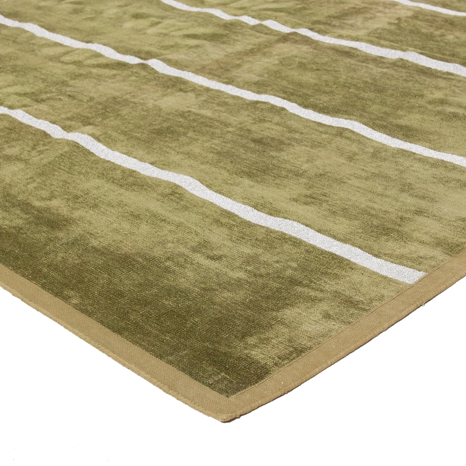 Green Flatweave Cotton Rug - 8'10" X 11'10" 5 Green Flatweave Cotton Rug - 8'10" X 11'10" - Image 3