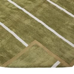 Green Flatweave Cotton Rug - 8'10" X 11'10" 9 Green Flatweave Cotton Rug - 8'10" X 11'10" -Home Comprehensive Shop 1252499 4