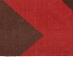 Red And Brown Chevron Dhurrie Cotton Rug - 10' X 14'6" 11 Red And Brown Chevron Dhurrie Cotton Rug - 10' X 14'6" -Home Comprehensive Shop 1279012 5