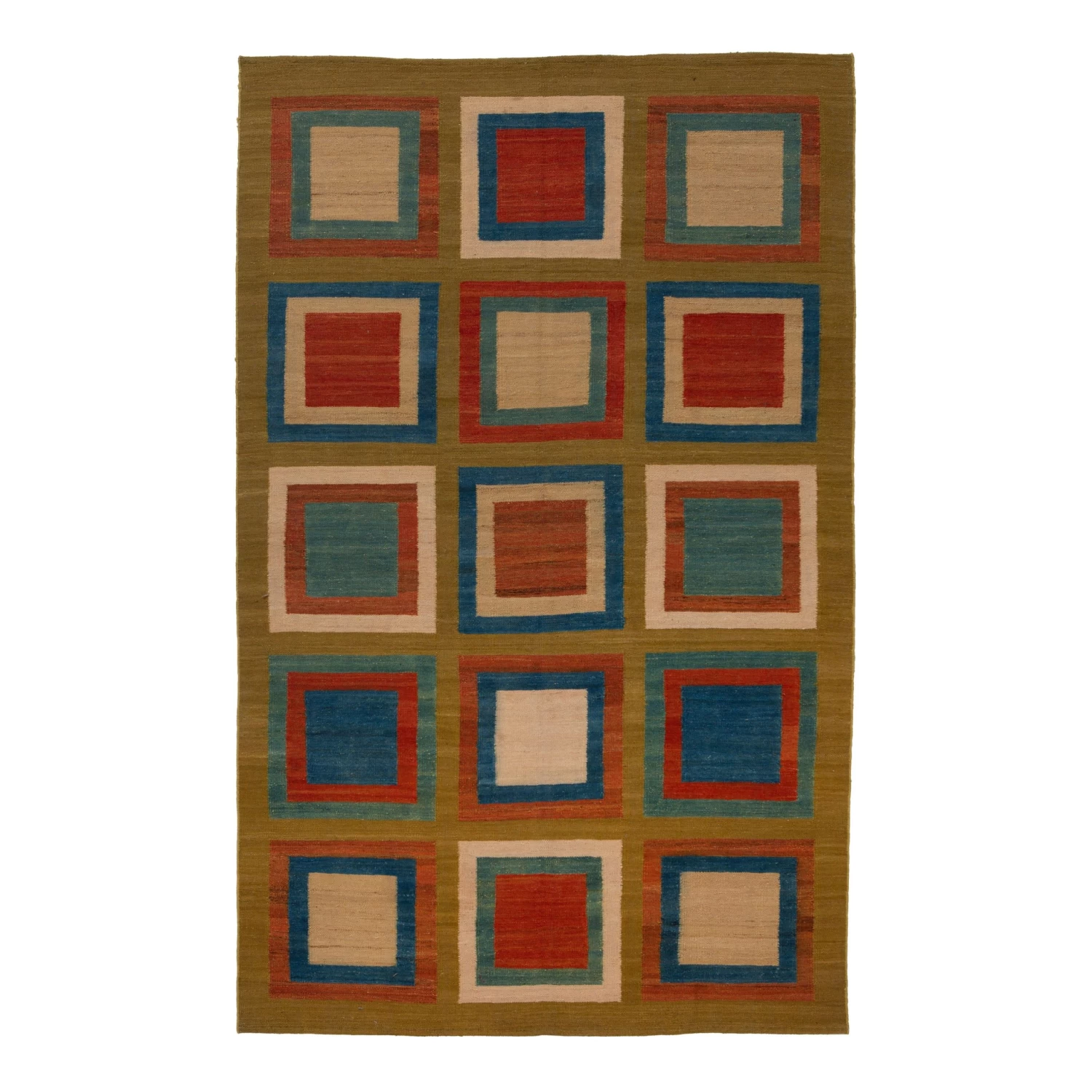 Multi Flatweave Wool Rug - 6'2" X 9'11" 3 Multi Flatweave Wool Rug - 6'2" X 9'11"