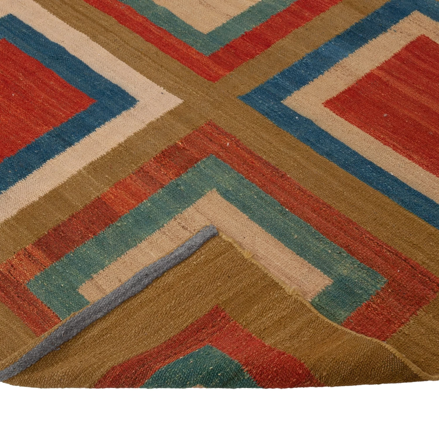Multi Flatweave Wool Rug - 6'2" X 9'11" 7 Multi Flatweave Wool Rug - 6'2" X 9'11" - Image 5