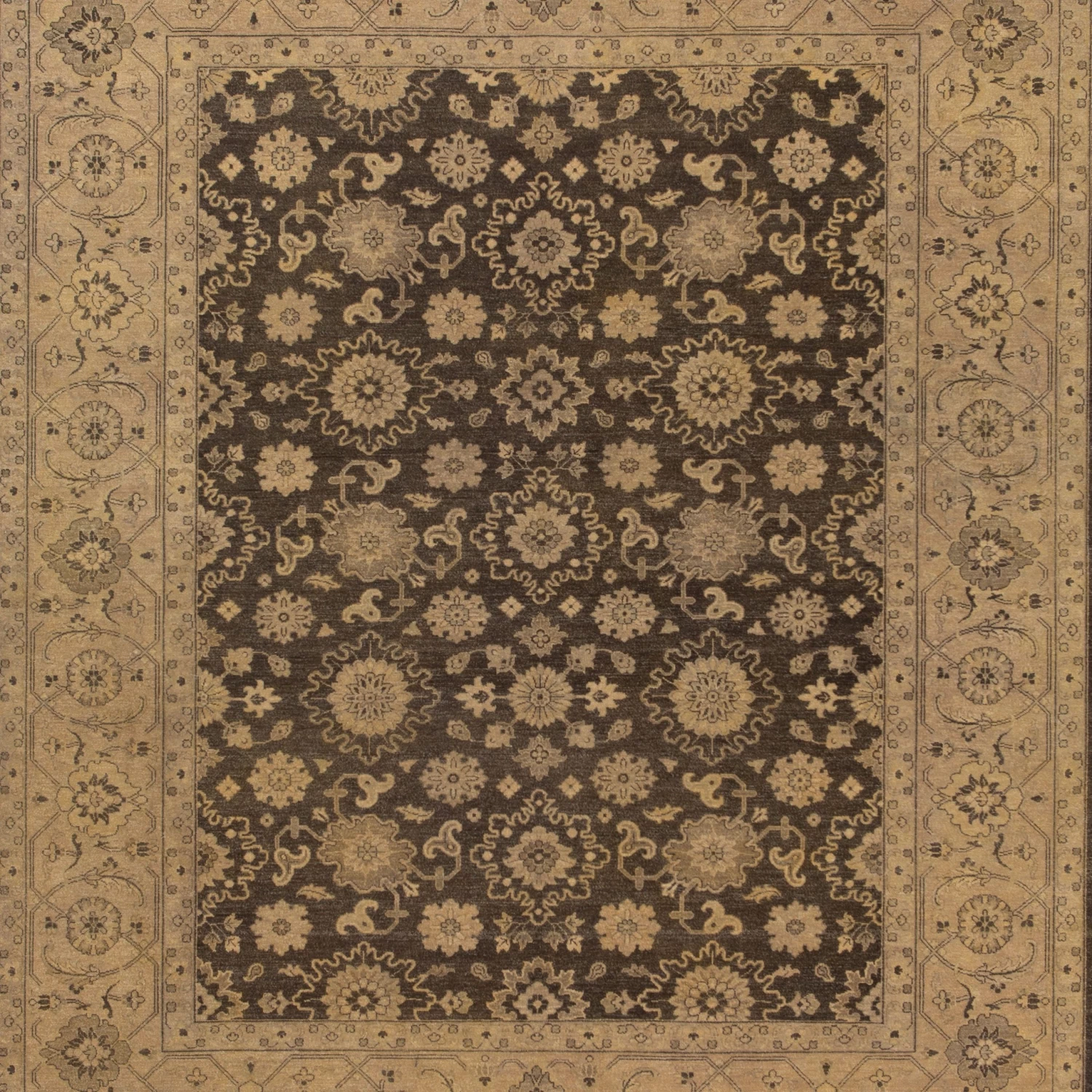 Brown Traditional Wool Rug - 8' X 10' 4 Brown Traditional Wool Rug - 8' X 10' - Image 2