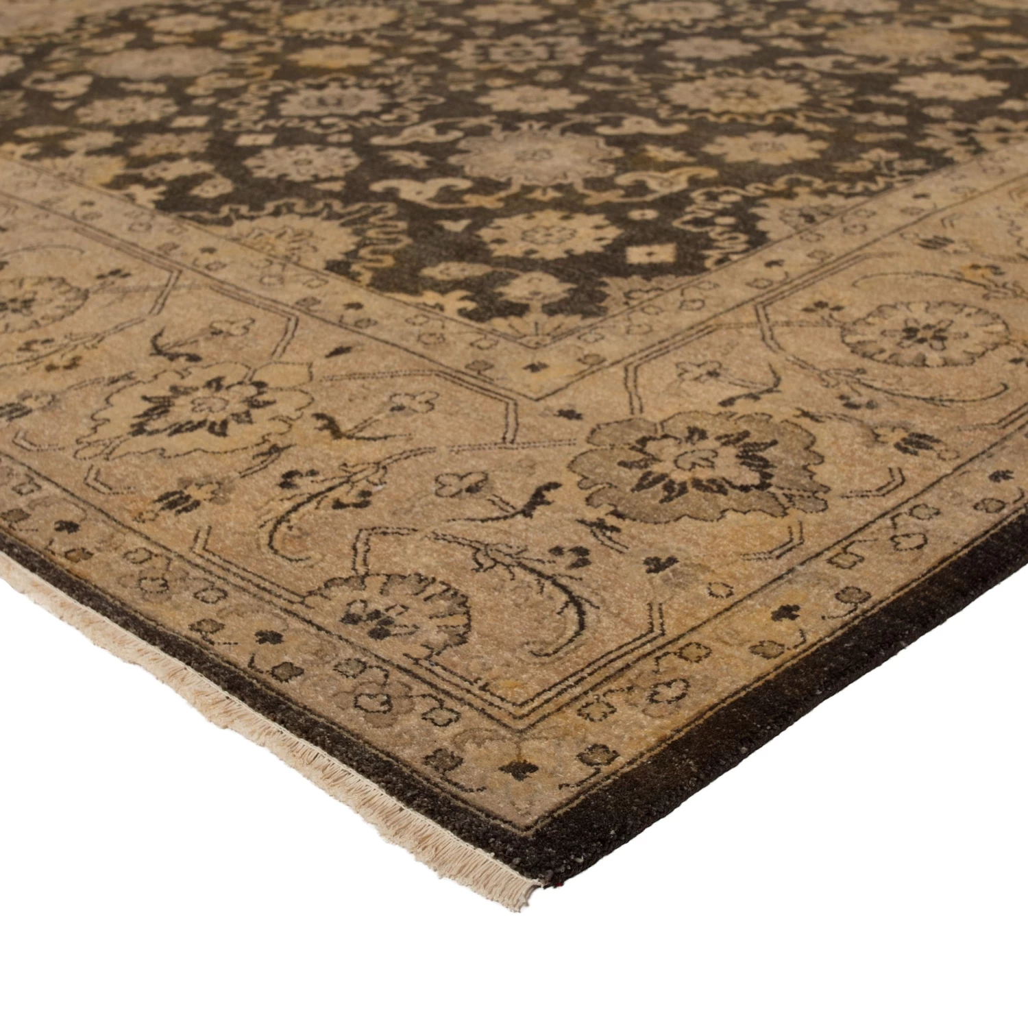 Brown Traditional Wool Rug - 8' X 10' 5 Brown Traditional Wool Rug - 8' X 10' - Image 3