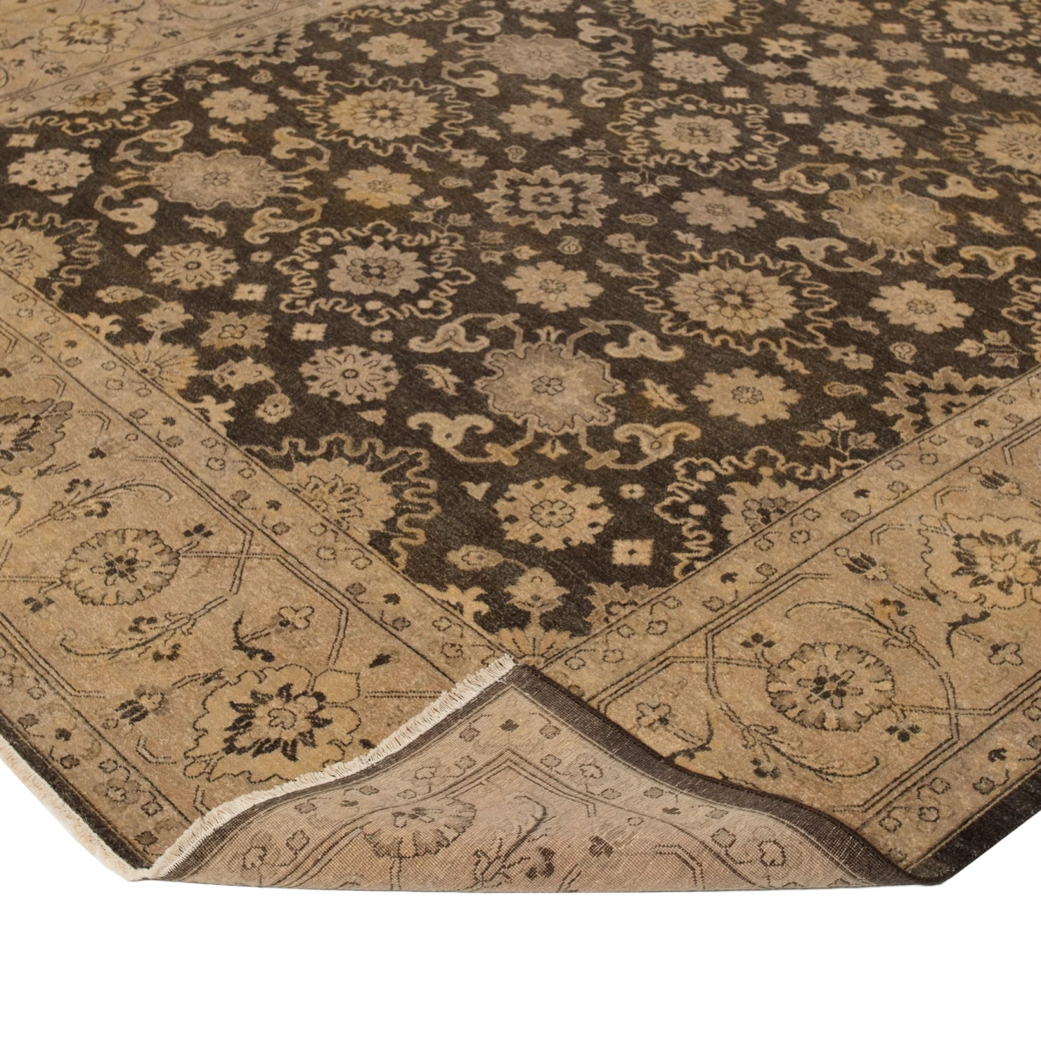 Brown Traditional Wool Rug - 8' X 10' 6 Brown Traditional Wool Rug - 8' X 10' - Image 4