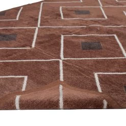 Brown And White Flatweave Chenille Rug - 3'6" X 5'6" -Home Comprehensive Shop 1337213 4