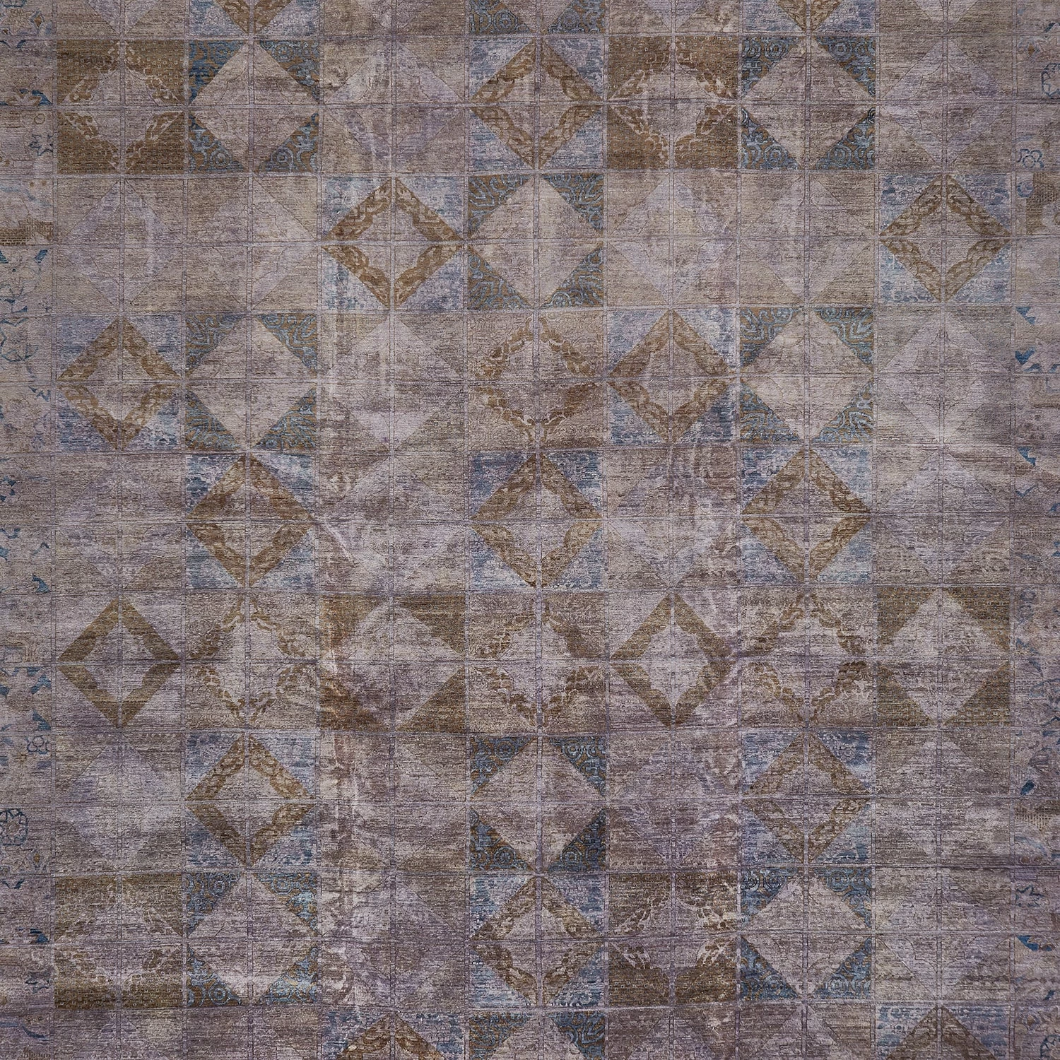 Purple Overdyed Wool Rug - 11'9" X 17'7" 4 Purple Overdyed Wool Rug - 11'9" X 17'7" - Image 2