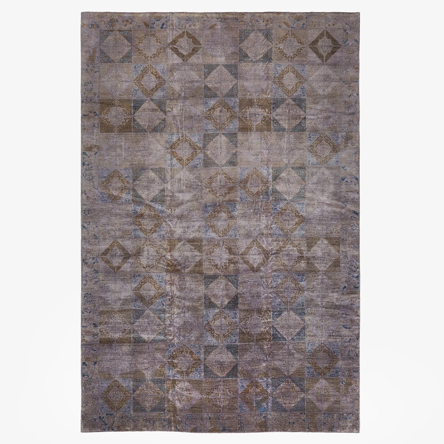 Purple Overdyed Wool Rug - 11'9" X 17'7" 5 Purple Overdyed Wool Rug - 11'9" X 17'7" - Image 3