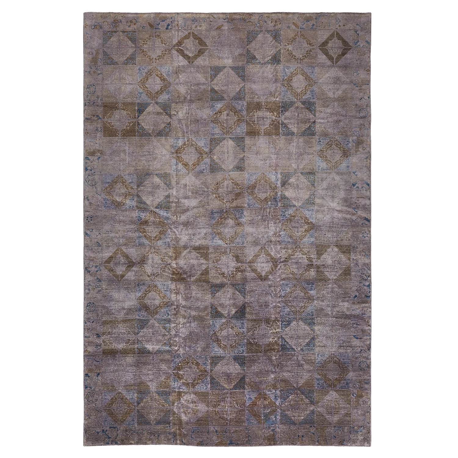 Purple Overdyed Wool Rug - 11'9" X 17'7" 3 Purple Overdyed Wool Rug - 11'9" X 17'7"