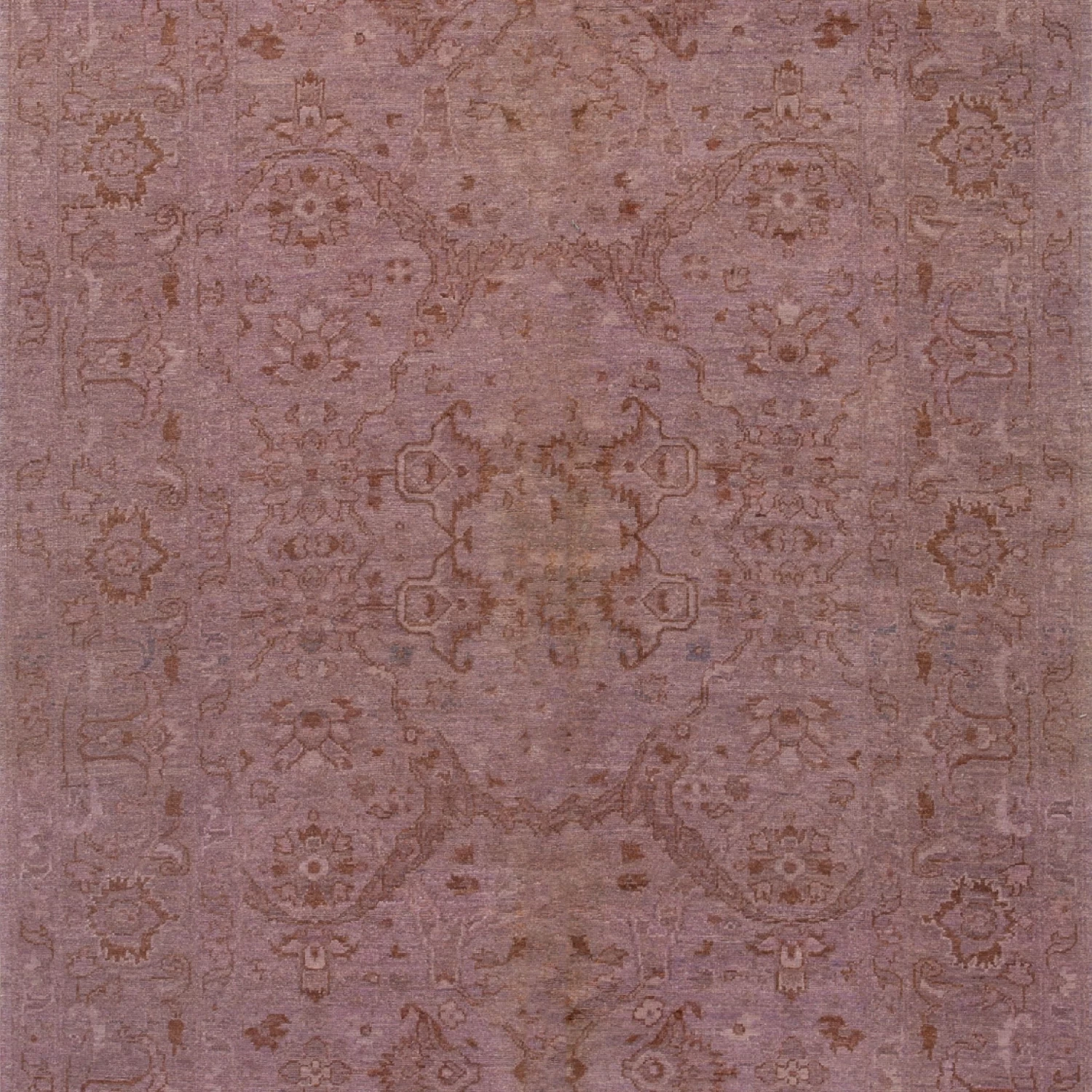 Purple Overdyed Wool Runner - 4'10" X 11'7" 4 Purple Overdyed Wool Runner - 4'10" X 11'7" - Image 2