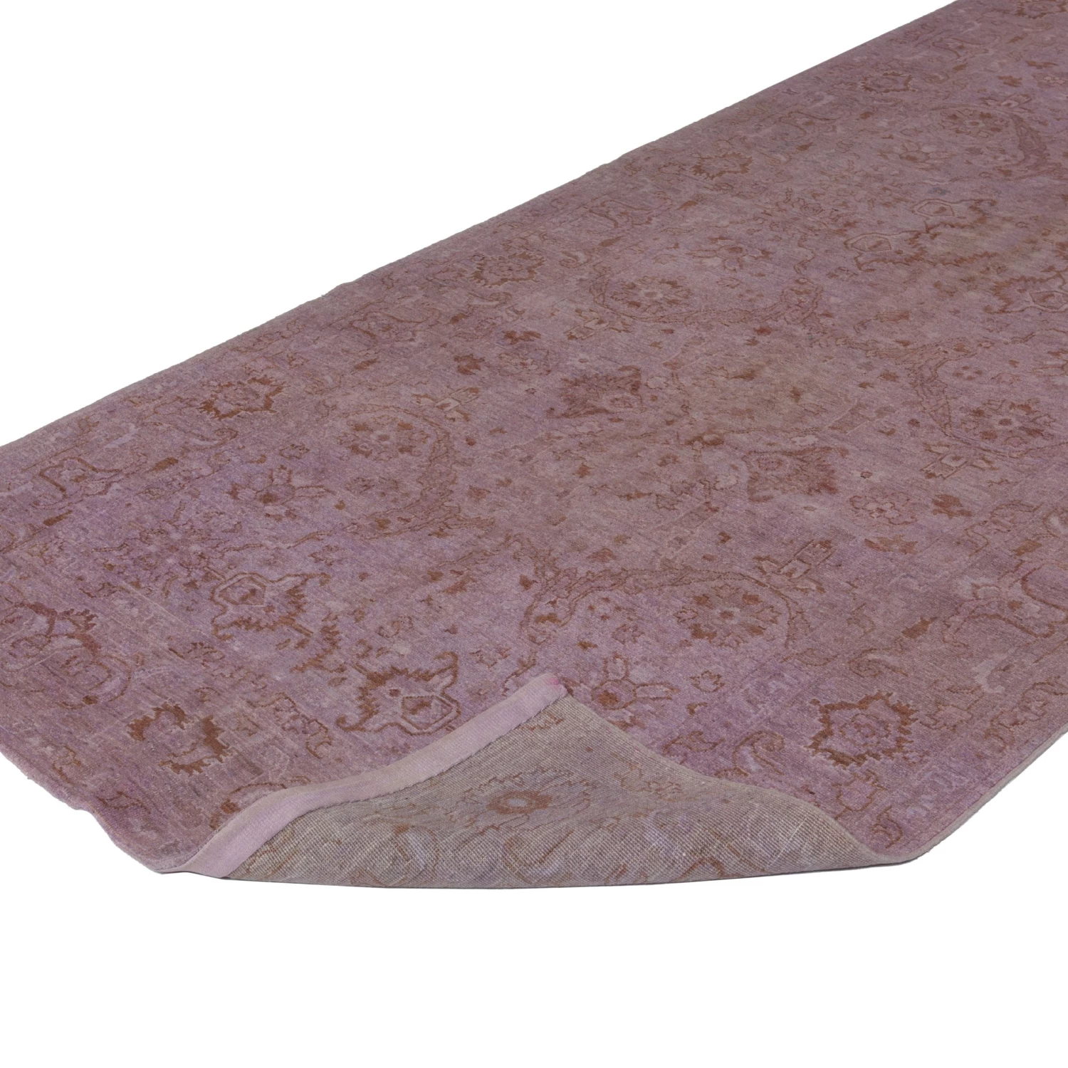 Purple Overdyed Wool Runner - 4'10" X 11'7" 6 Purple Overdyed Wool Runner - 4'10" X 11'7" - Image 4