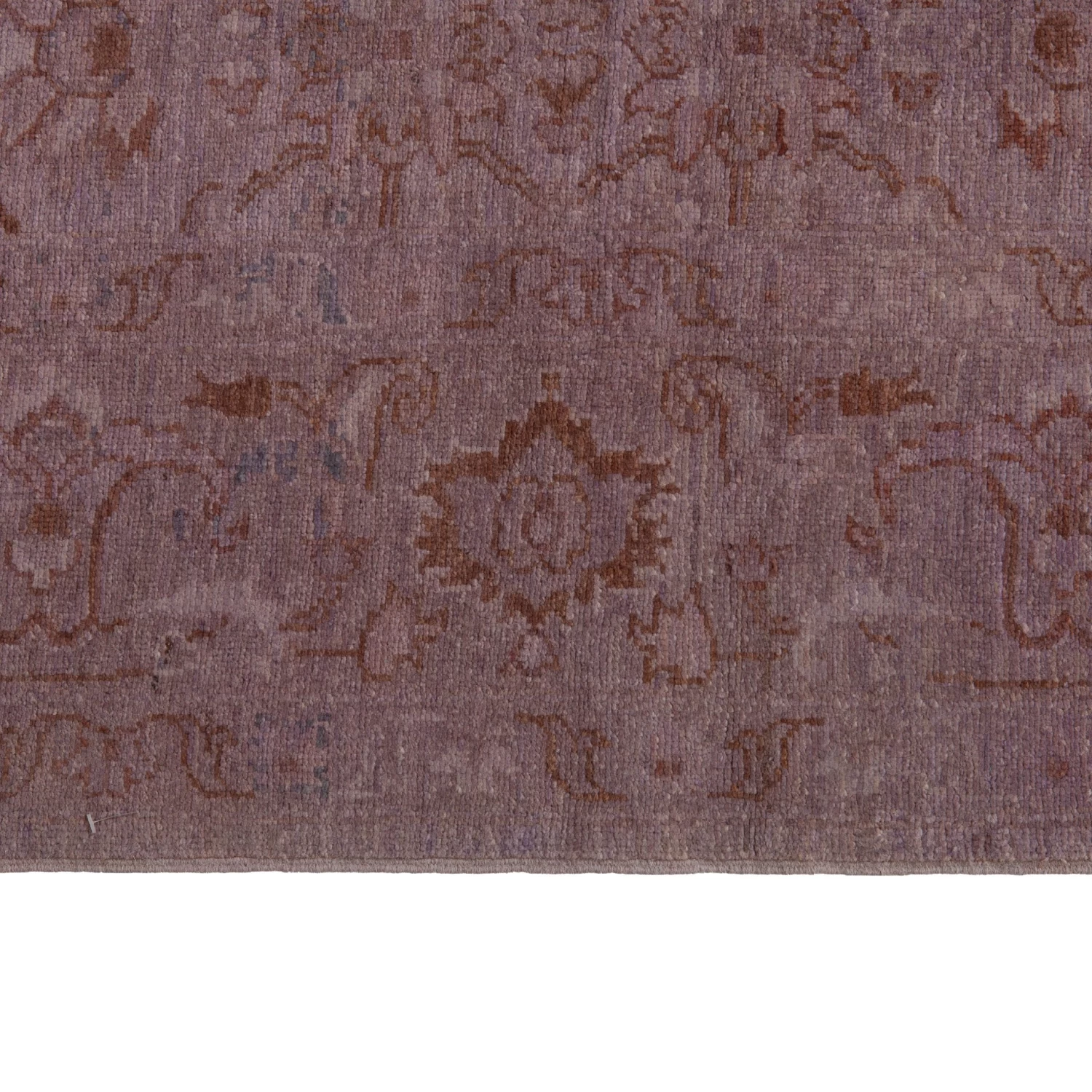 Purple Overdyed Wool Runner - 4'10" X 11'7" 7 Purple Overdyed Wool Runner - 4'10" X 11'7" - Image 5