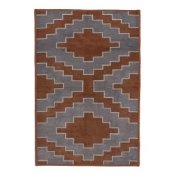 Brown And Grey Flatweave Chenille Rug - 3'6" X 5'6"