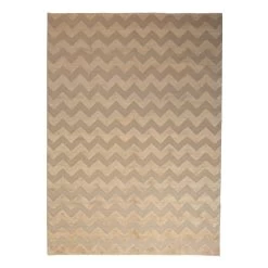 Beige Modern Wool Rug - 10' X 14'3"