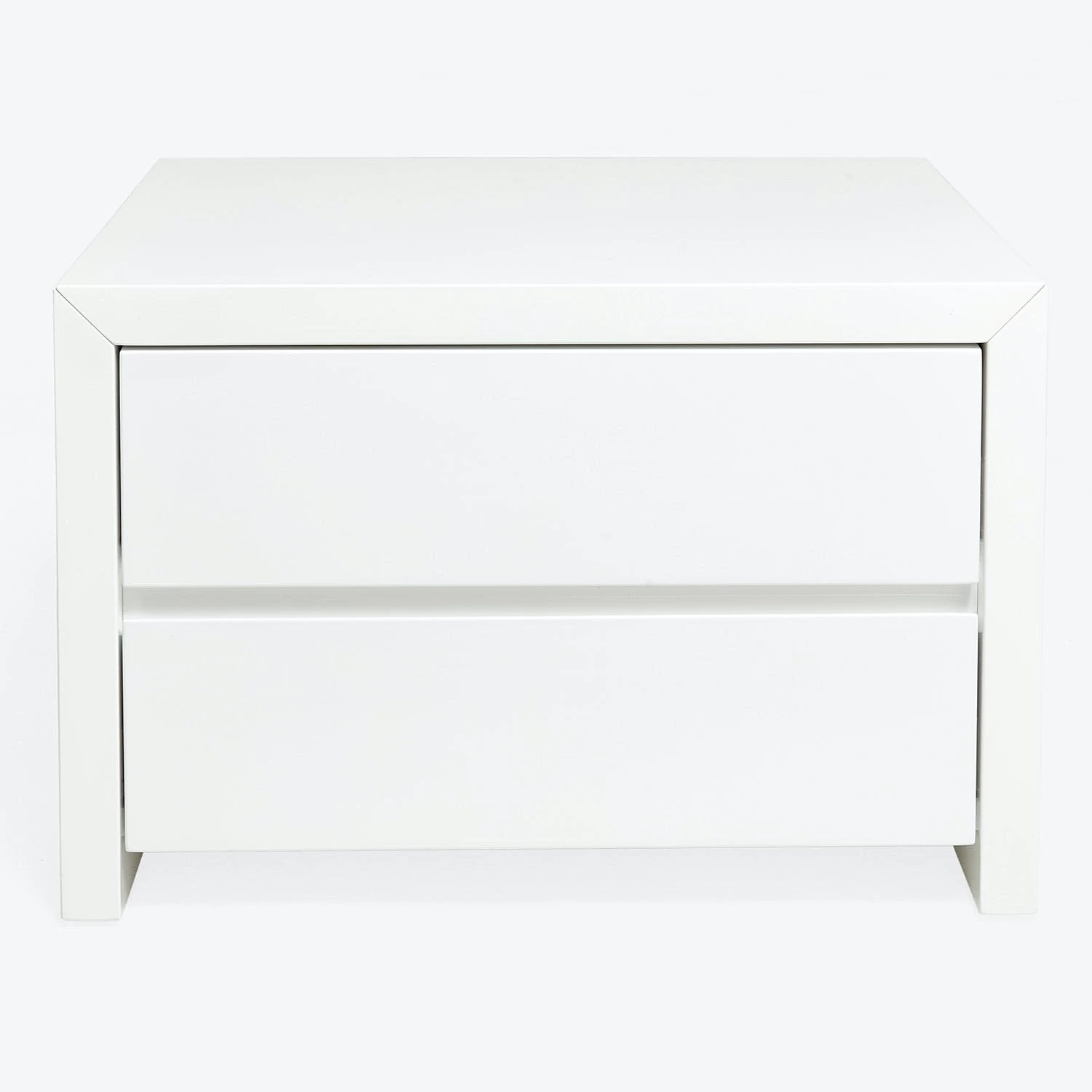 2 Drawer Lacquer Nightstand 4 2 Drawer Lacquer Nightstand - Image 2