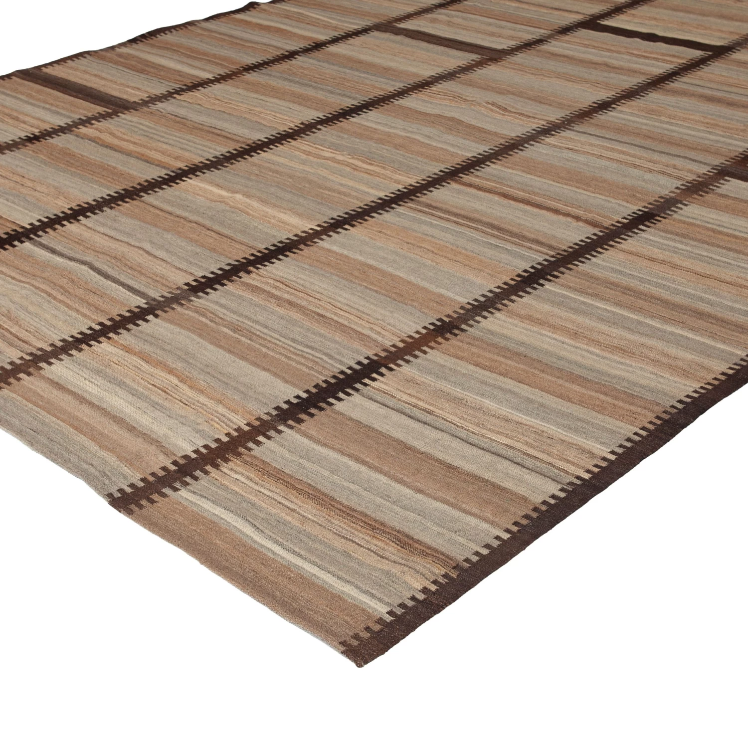 Multi Turkish Flatweave Wool Rug - 9'9" X 12'10" 5 Multi Turkish Flatweave Wool Rug - 9'9" X 12'10" - Image 3