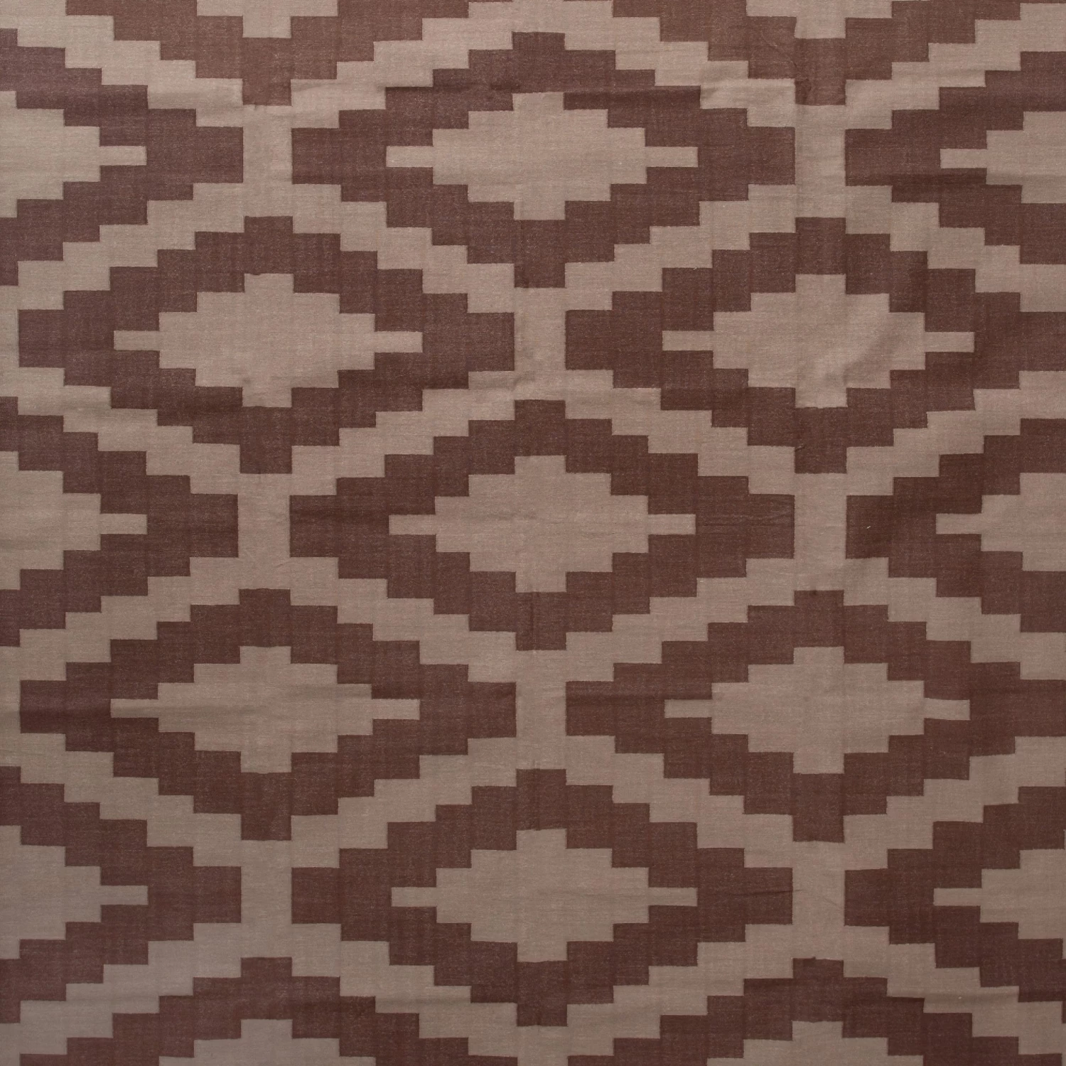 Cream And Brown Flatweave Cotton Rug - 8'1" X 11'1" 4 Cream And Brown Flatweave Cotton Rug - 8'1" X 11'1" - Image 2