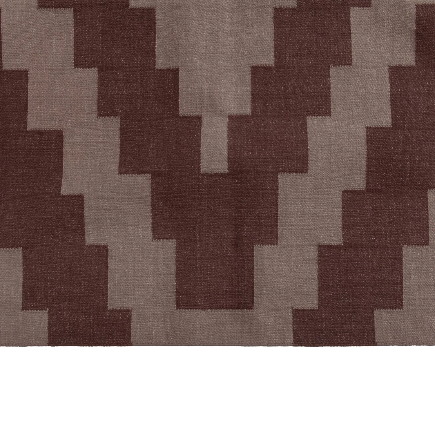 Cream And Brown Flatweave Cotton Rug - 8'1" X 11'1" 7 Cream And Brown Flatweave Cotton Rug - 8'1" X 11'1" - Image 5