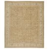 Beige Vintage Traditional Wool Rug - 12'5" X 14'1"