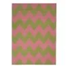 Pink And Green Chevron Cotton Rug - 10' X 14' 1 Pink And Green Chevron Cotton Rug - 10' X 14' -Home Comprehensive Shop 1432921 1