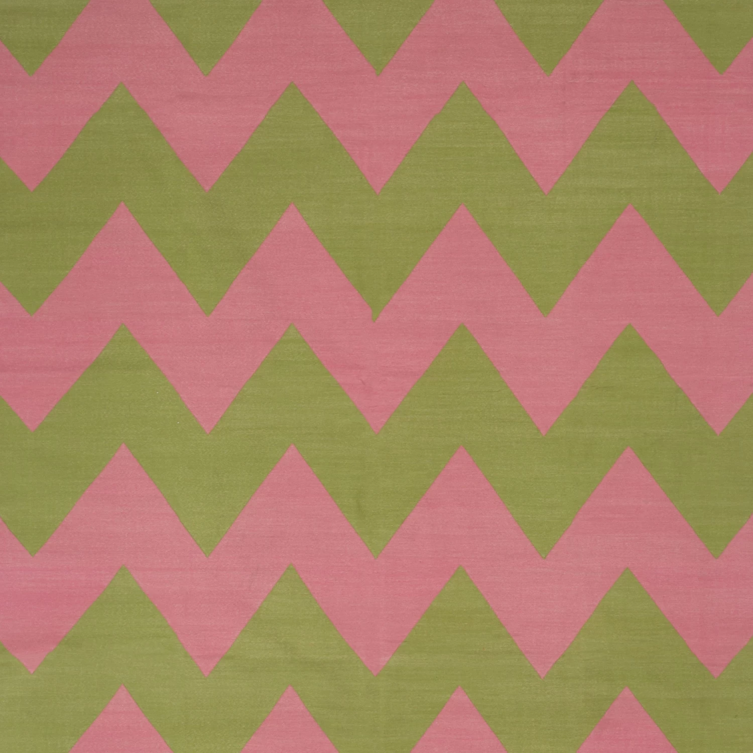 Pink And Green Chevron Cotton Rug - 10' X 14' 4 Pink And Green Chevron Cotton Rug - 10' X 14' - Image 2