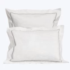 Gramercy Duvet & Shams, White/Wilton Blue