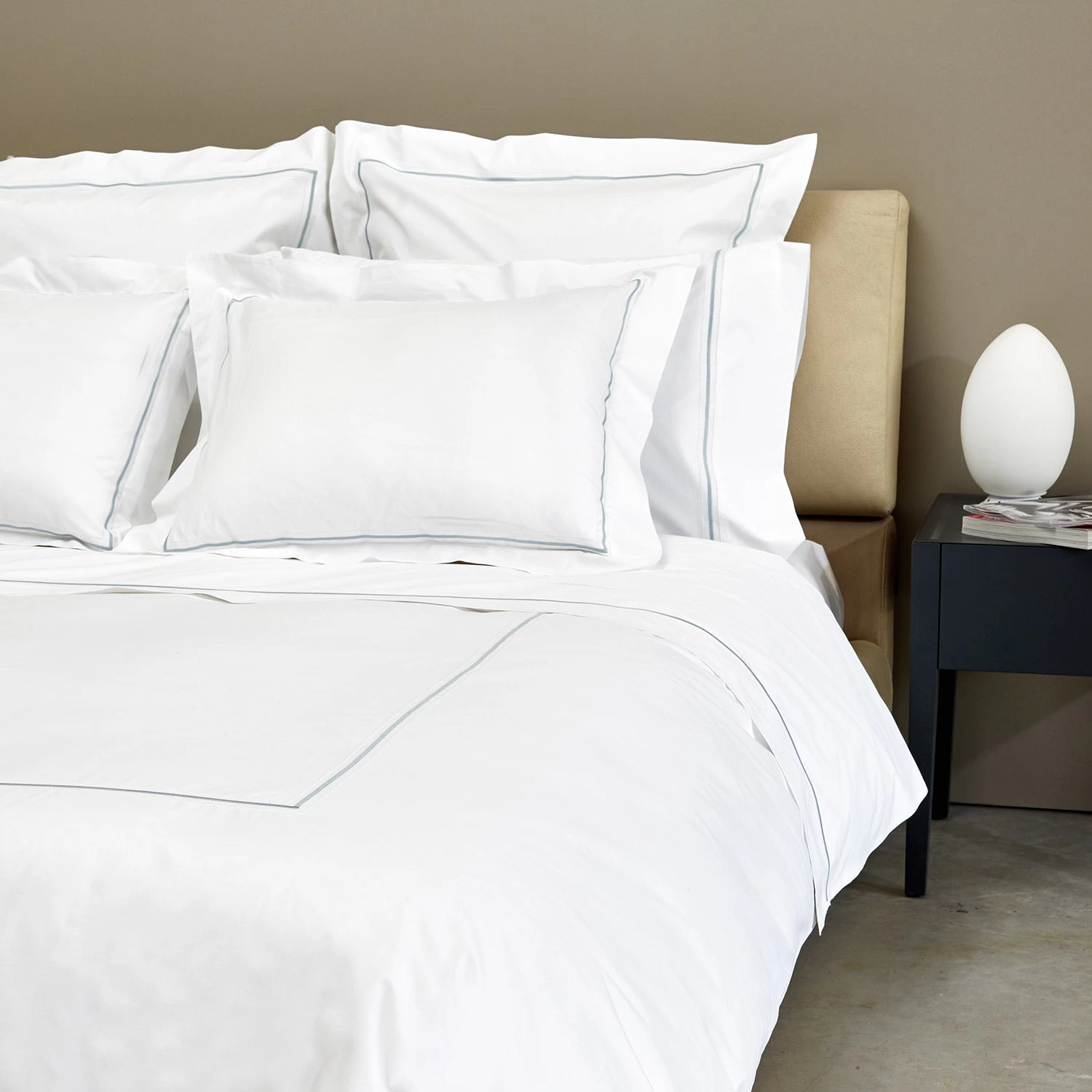 Gramercy Duvet & Shams, White/Silver Moon 4 Gramercy Duvet & Shams, White/Silver Moon - Image 2