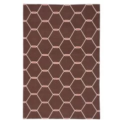 Brown Flatweave Cotton Rug - 3'6" X 5'6"