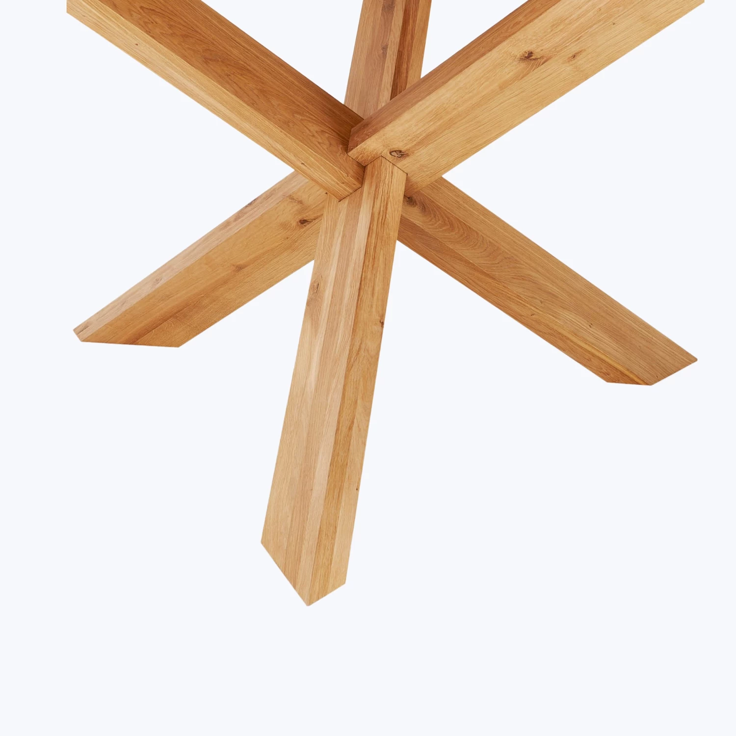 Oak Circle Dining Table 5 Oak Circle Dining Table - Image 3