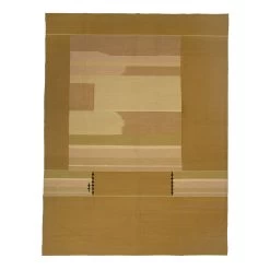 Gold Modern Kilim Wool Rug - 13'6" X 17'8"