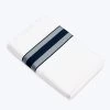 Dimora Sheets & Pillowcases, White/Midnight Blue
