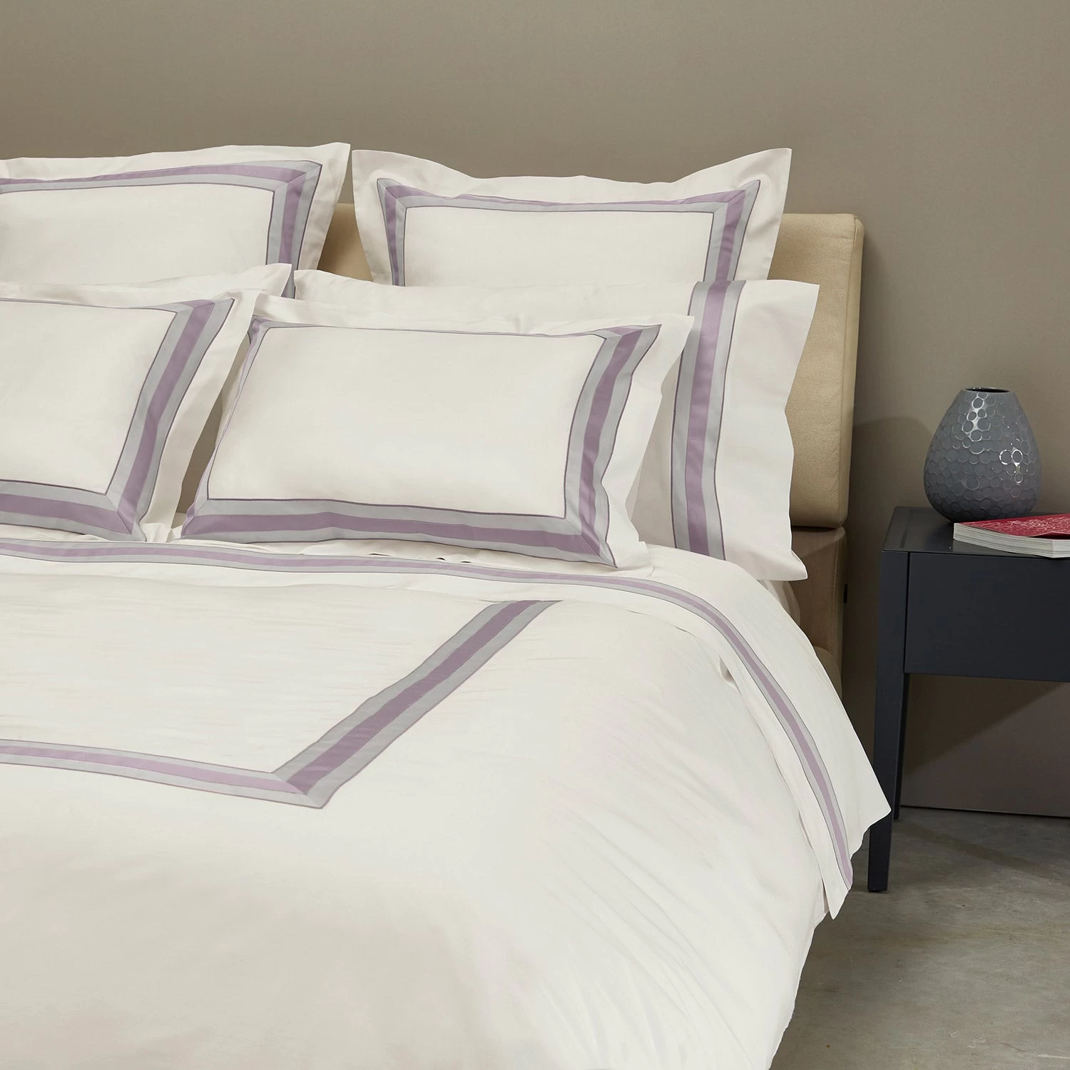 Dimora Duvet & Shams, Ivory/Thistle 4 Dimora Duvet & Shams, Ivory/Thistle - Image 2