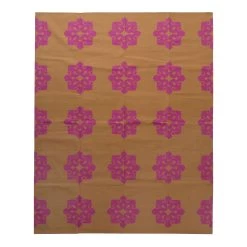 Pink Flatweave Cotton Rug - 7'10" X 9'10"