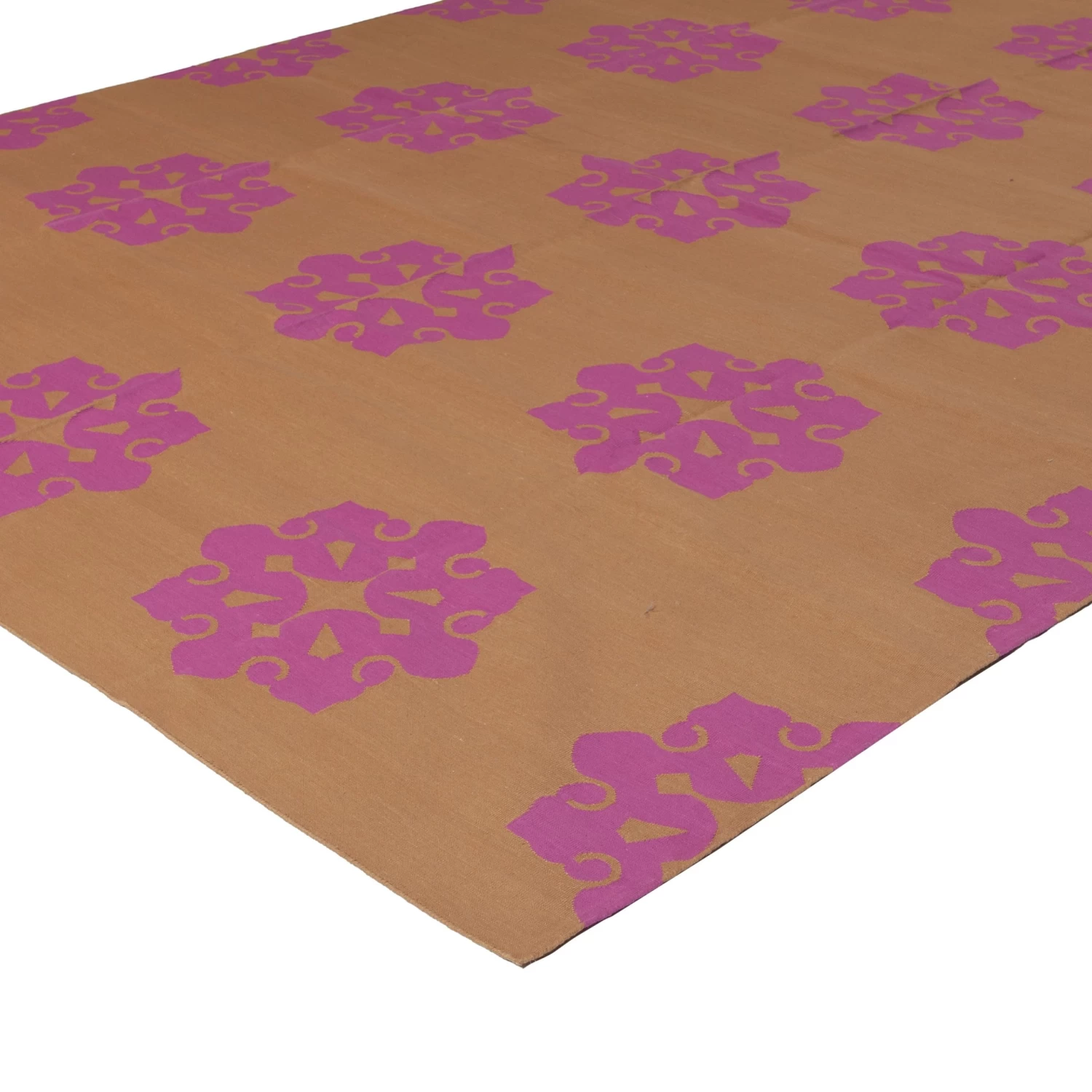 Pink Flatweave Cotton Rug - 7'10" X 9'10" 5 Pink Flatweave Cotton Rug - 7'10" X 9'10" - Image 3