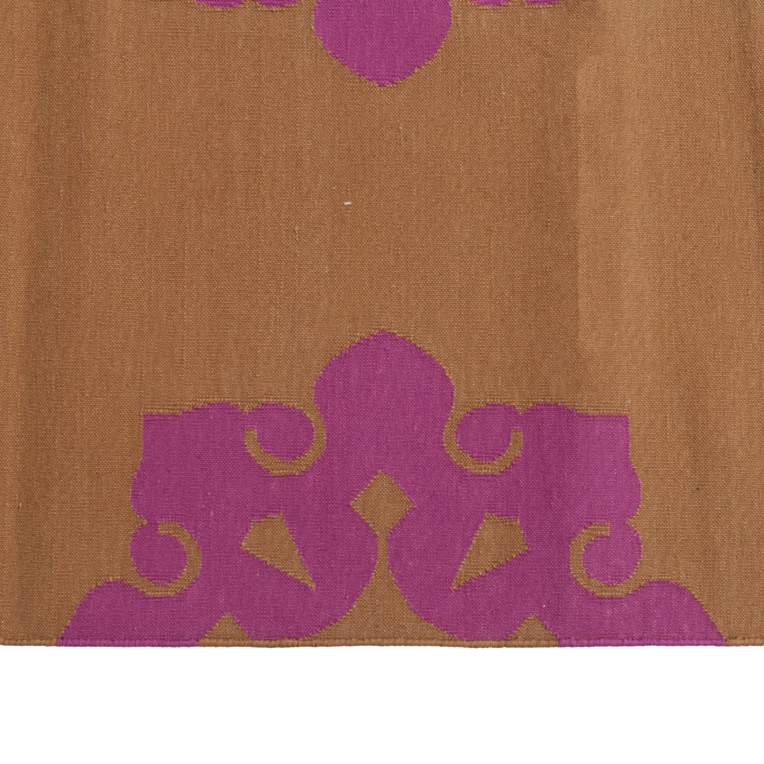 Pink Flatweave Cotton Rug - 7'10" X 9'10" 7 Pink Flatweave Cotton Rug - 7'10" X 9'10" - Image 5