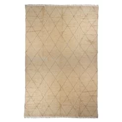 Beige Moroccan Wool Rug - 20' X 30'
