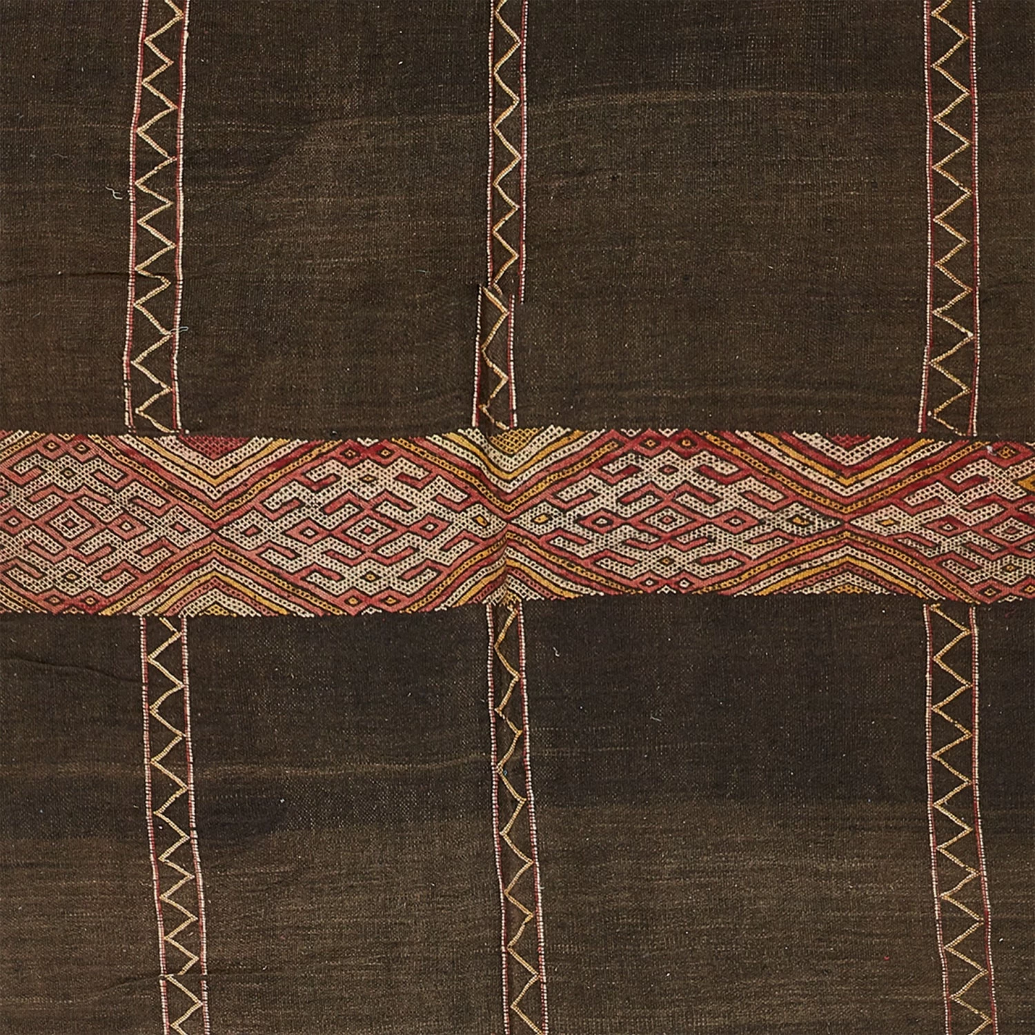 Black Moroccan Wool Runner - 5'8" X 28'1" 4 Black Moroccan Wool Runner - 5'8" X 28'1" - Image 2