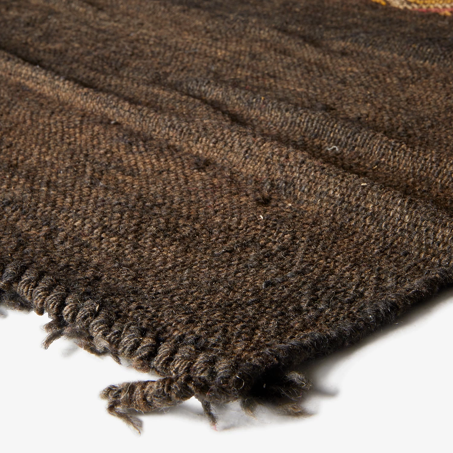 Black Moroccan Wool Runner - 5'8" X 28'1" 5 Black Moroccan Wool Runner - 5'8" X 28'1" - Image 3