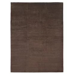 Brown Textured Wool Silk Blend Rug - 8'11" X 11'11" 7 Brown Textured Wool Silk Blend Rug - 8'11" X 11'11" -Home Comprehensive Shop 1478253 b