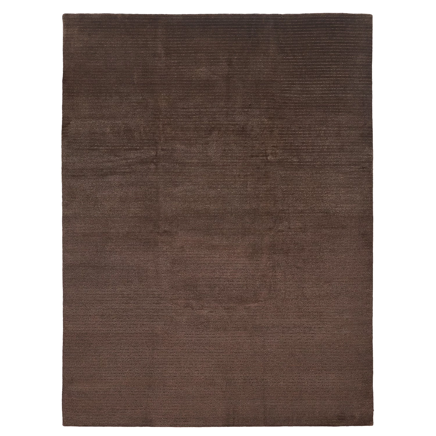 Brown Textured Wool Silk Blend Rug - 8'11" X 11'11" 3 Brown Textured Wool Silk Blend Rug - 8'11" X 11'11"