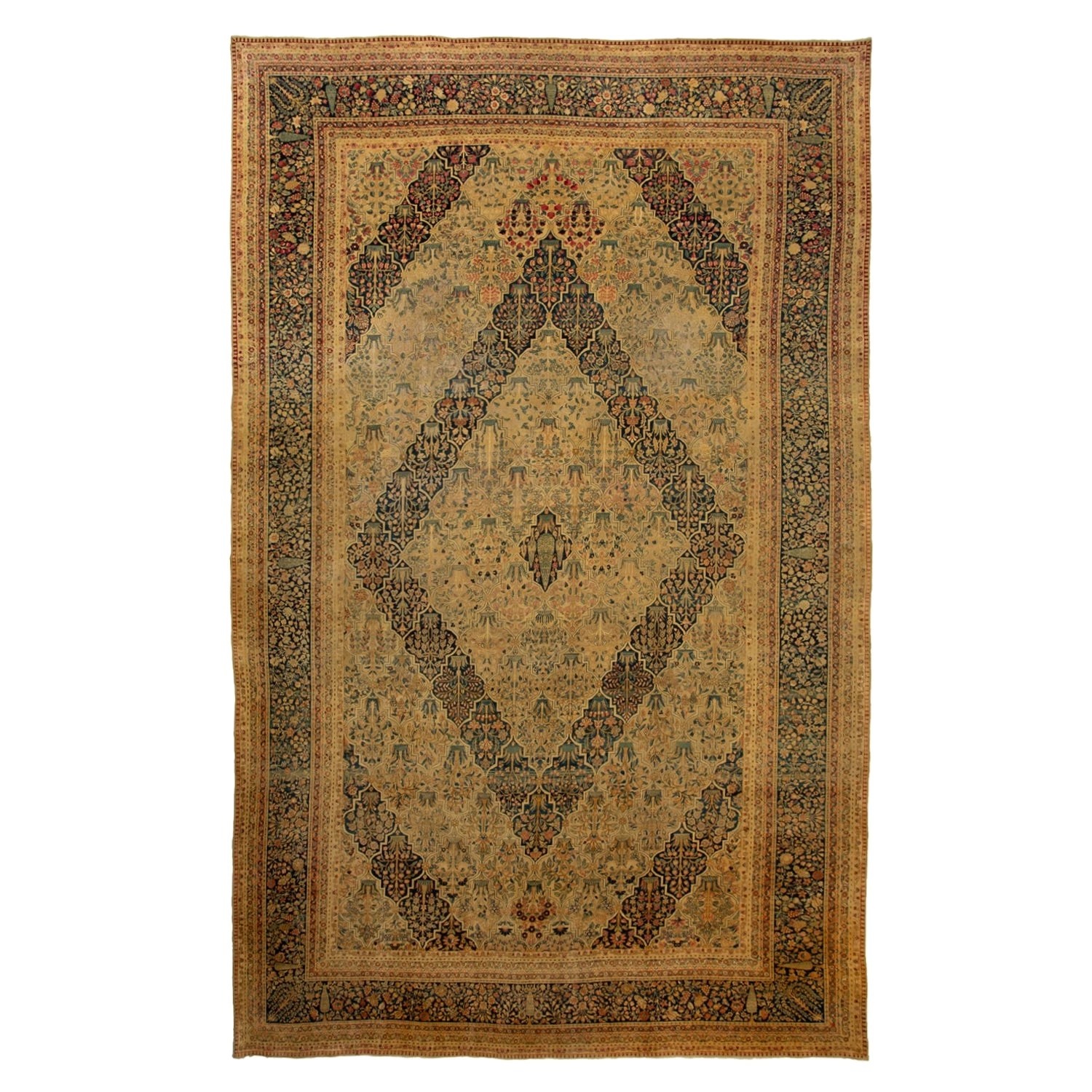 Brown Vintage Traditional Wool Persian Rug - 6'9" X 8'9" 3 Brown Vintage Traditional Wool Persian Rug - 6'9" X 8'9"