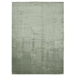 Green Textured Silk Rug - 13' X 18'